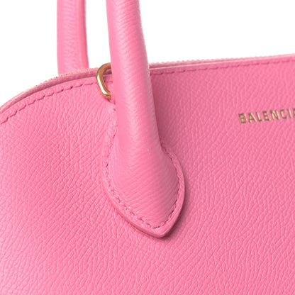 Balenciaga Signature Grained Calfskin Logo S Ville Top Handle Bag Rose Bubblegum Black 11 of 11
