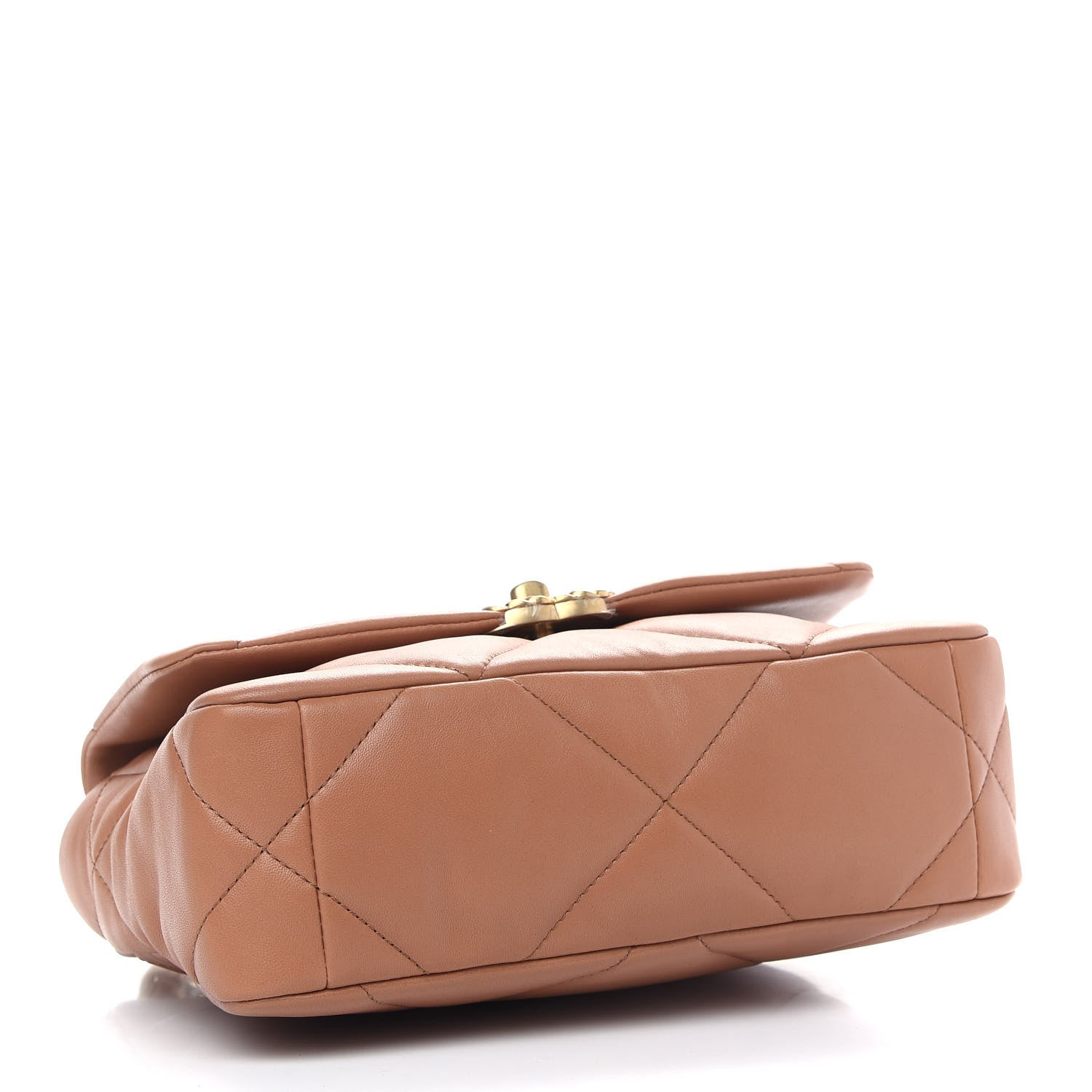 Chanel Lambskin Quilted Medium Chanel 19 Flap Light Brown 4 of 9