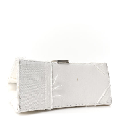 Balenciaga Denim Patchwork Small Hourglass Top Handle Bag Optic White 4 of 10
