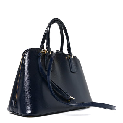 Prada Saffiano Vernice Medium Open Promenade Tote Royal 3 of 9
