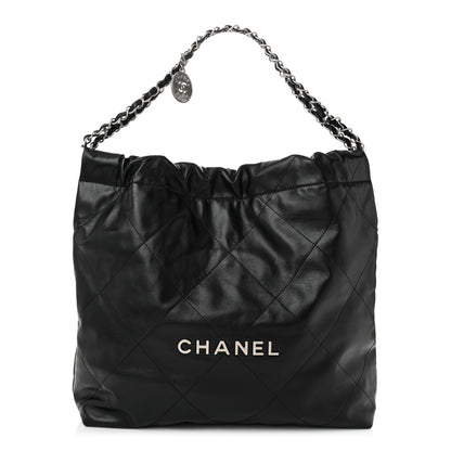 Chanel Shiny Calfskin Quilted Chanel 22 Black 1 of 11