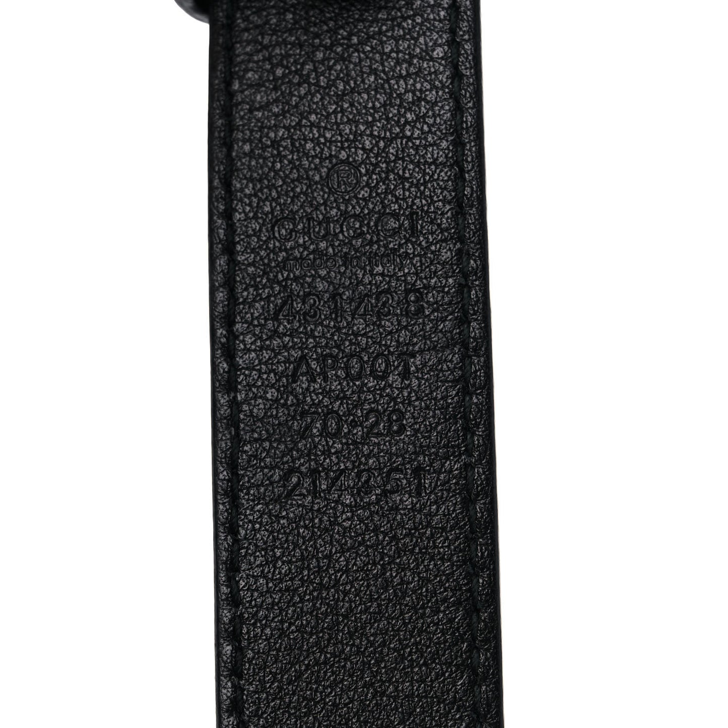 Calfskin Metal Flower Interlocking G Belt 70 28 Black