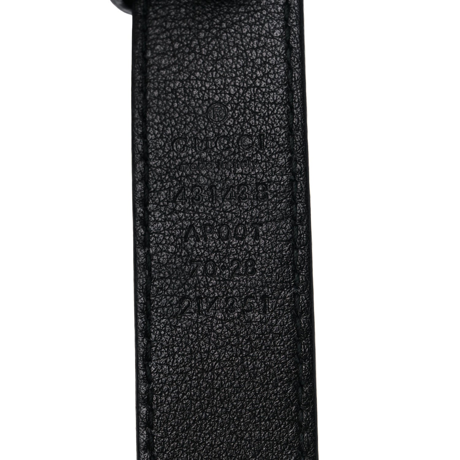 Gucci Calfskin Metal Flower Interlocking G Belt 70 28 Black 3 of 8