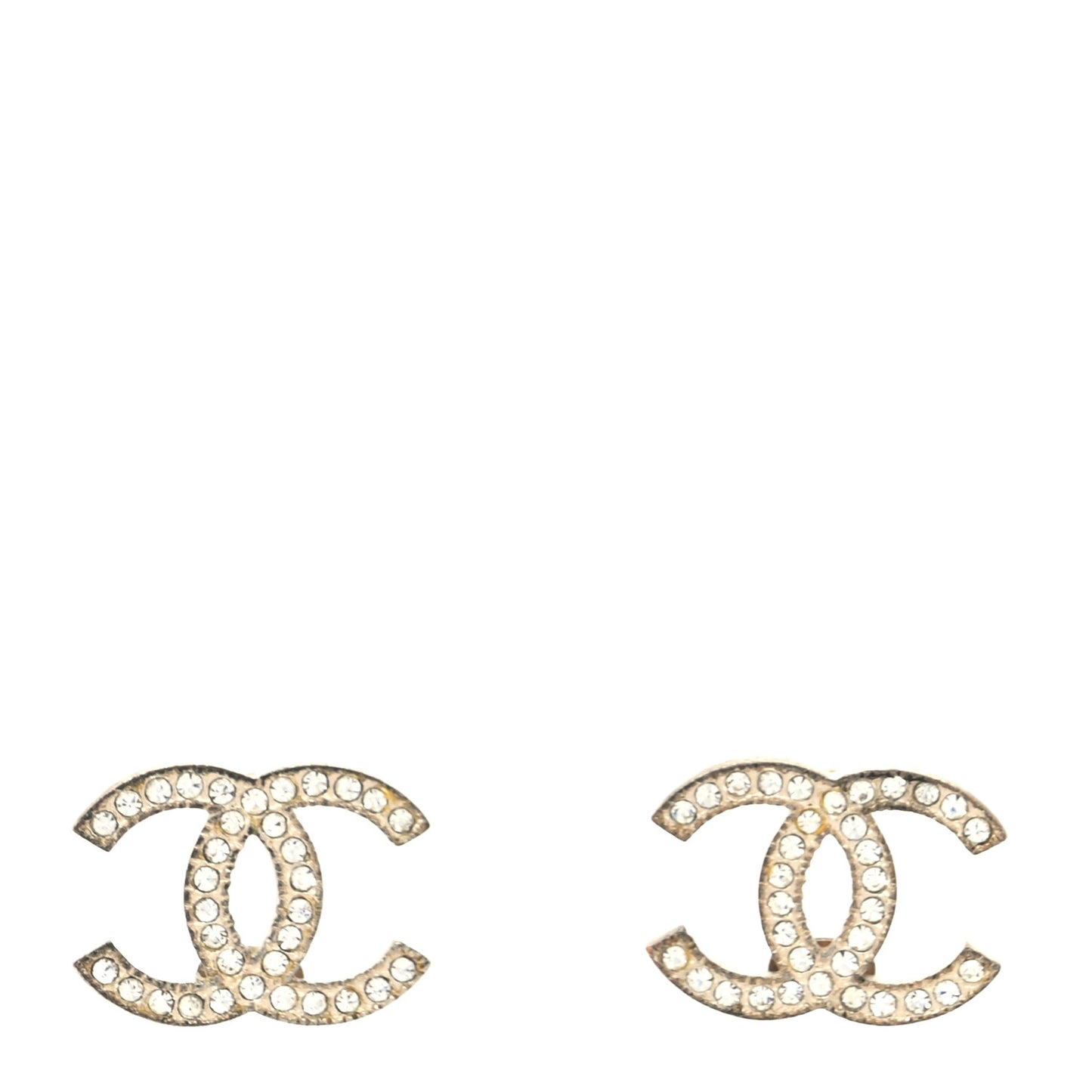 Crystal CC Earrings Silver