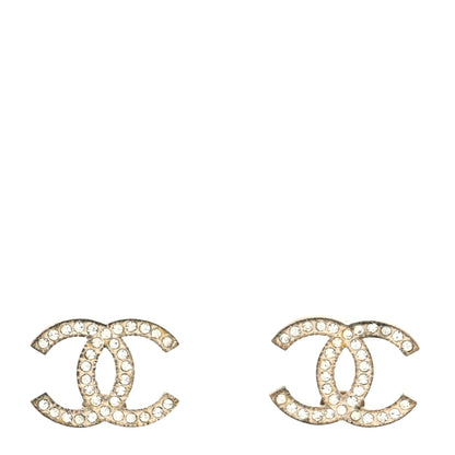 Chanel Crystal CC Earrings Silver 1 of 4