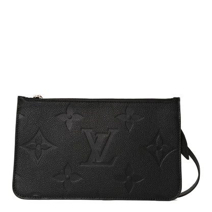 Louis Vuitton Empreinte Monogram Giant Neverfull MM Pochette Black 1 of 9