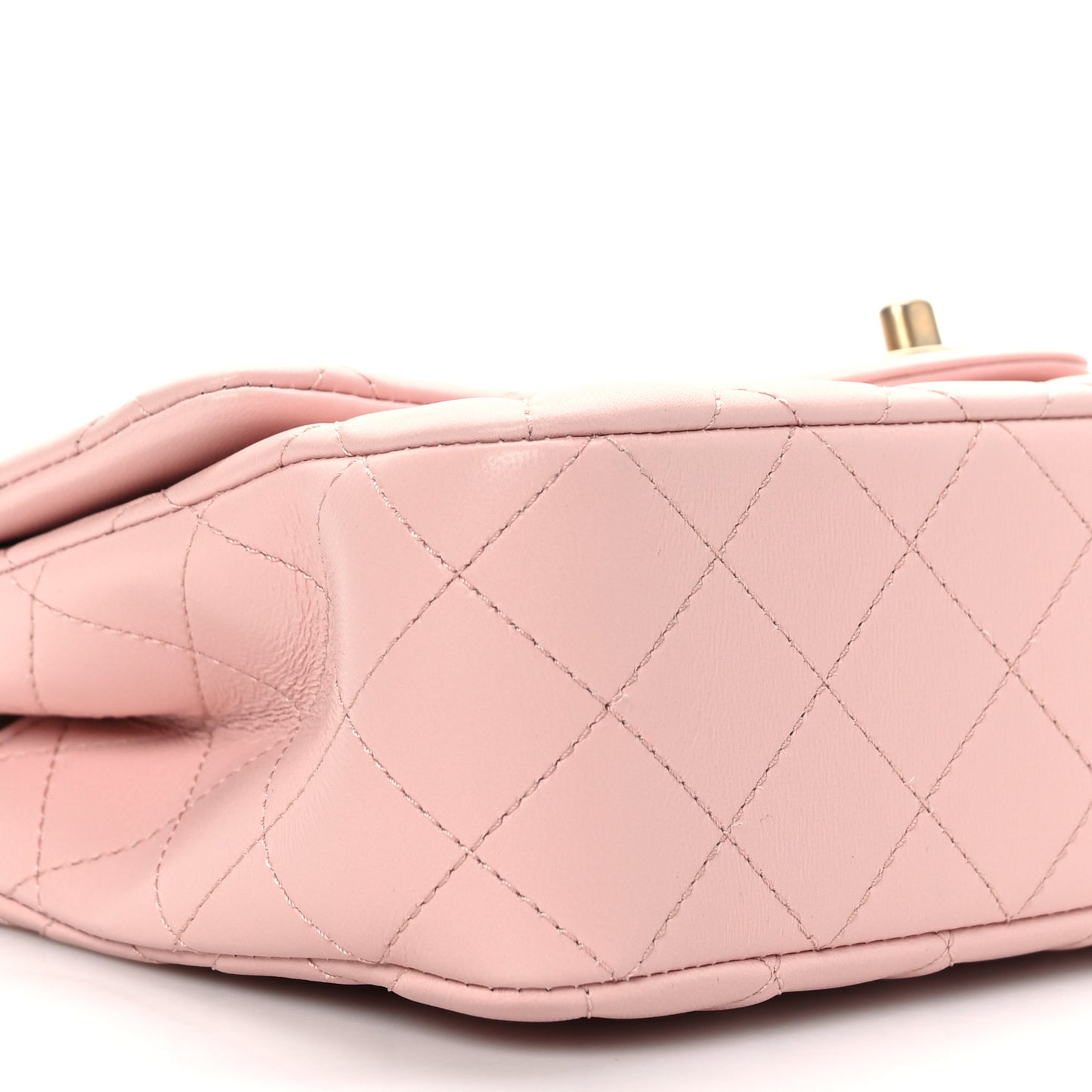 Lambskin Quilted Small Sweet Camellia Flap Light Pink