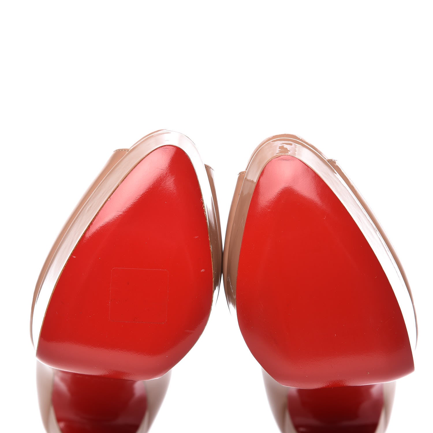 Christian Louboutin Patent Lady Peep 150 Pumps 40 Nude 6 of 8