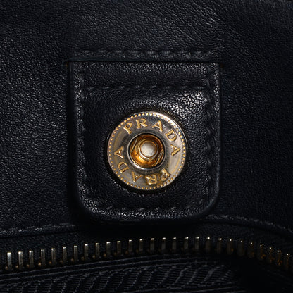 Prada Soft Calf Chain Tote Nero Black 9 of 10