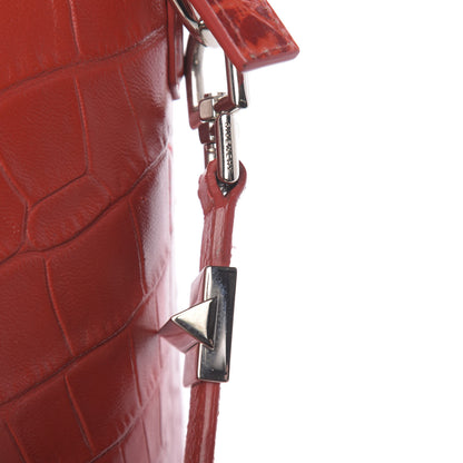 Givenchy Calfskin Crocodile Embossed Medium Antigona Red 15 of 17