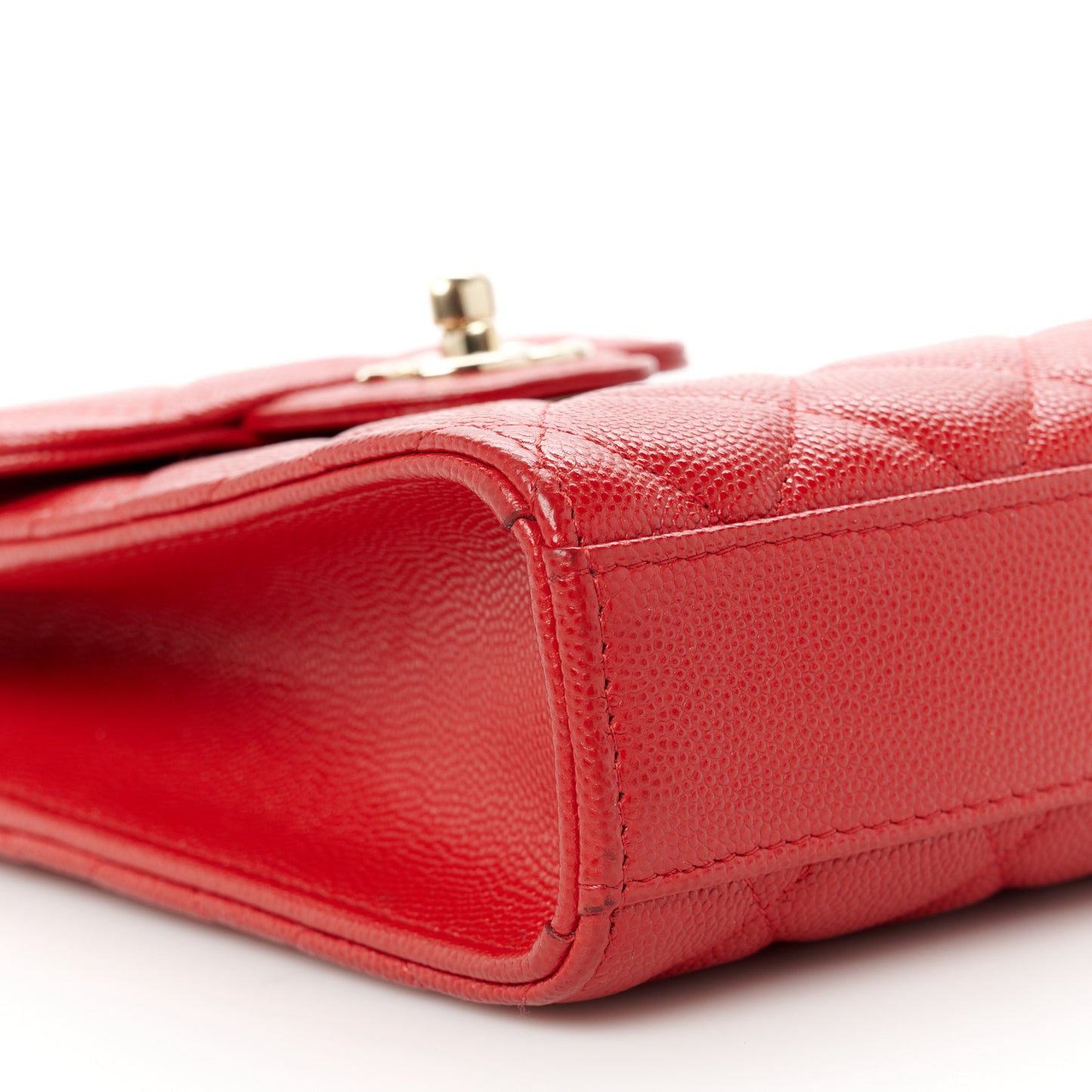 Caviar Quilted Classic Phone Holder Red