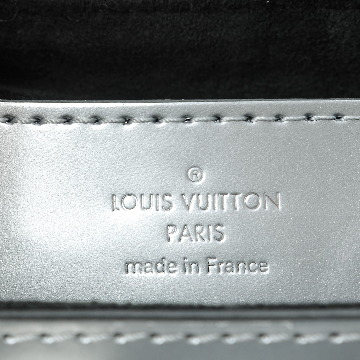 Epi Monogram Spaceship Embossed Twist Shoulder Bag PM Argent