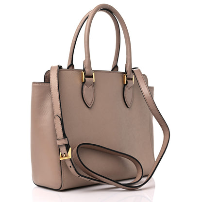 Prada Saffiano Soft Calfskin Small Zippered Tote Cipria 3 of 9