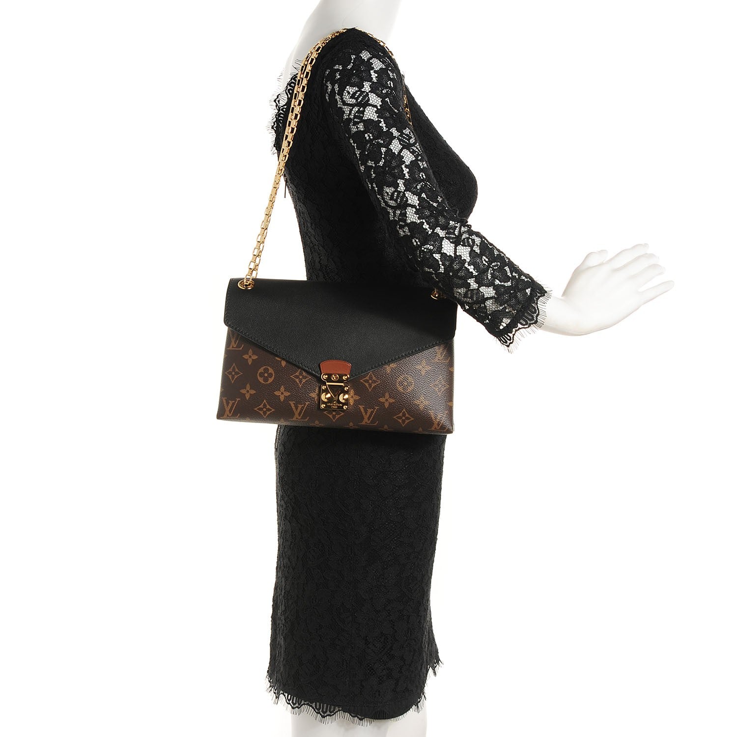 Louis Vuitton Monogram Pallas Chain Black 2 of 8