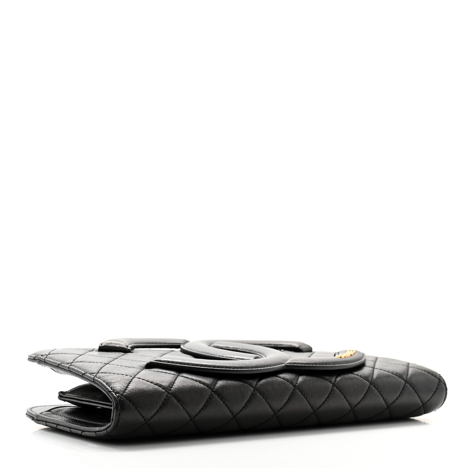 Chanel Lambskin Quilted Coco Midnight Clutch  Black 4 of 10