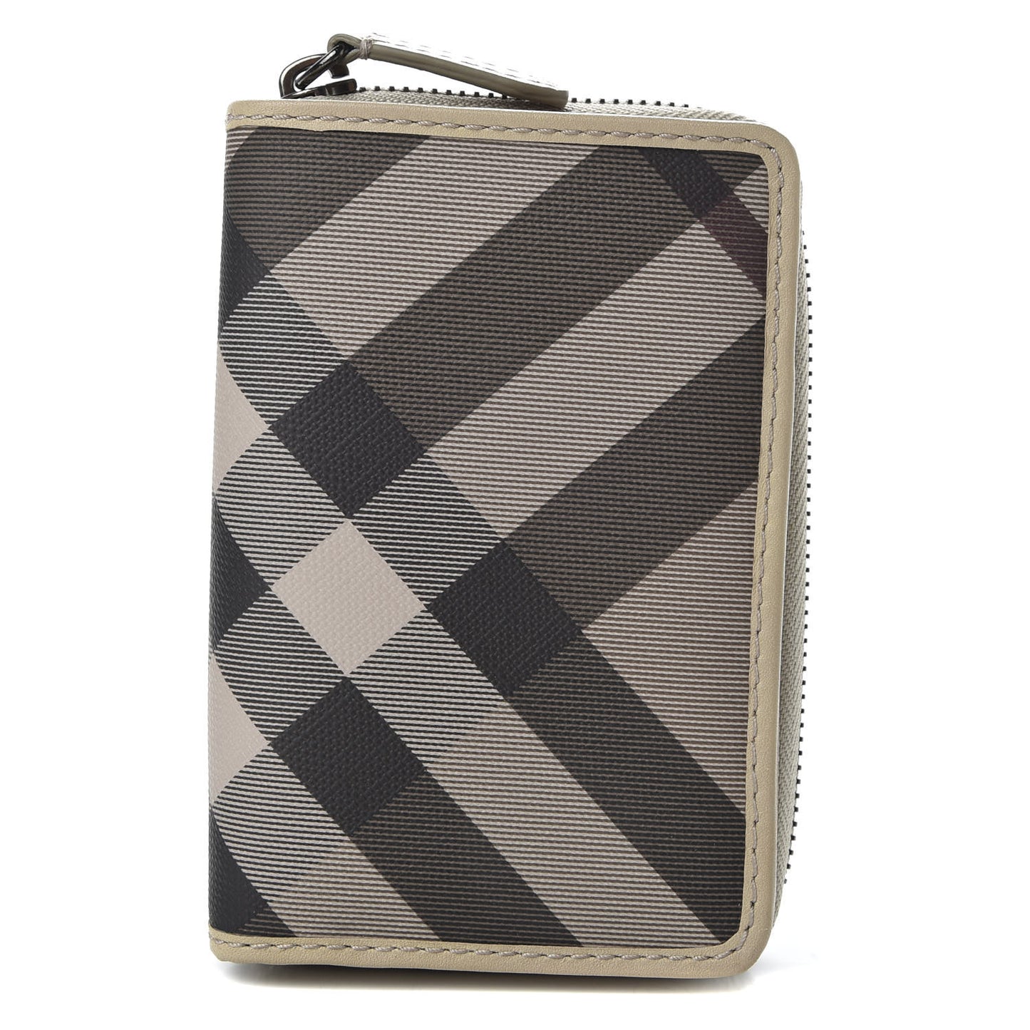 Smoked Check Compact Wallet Trench