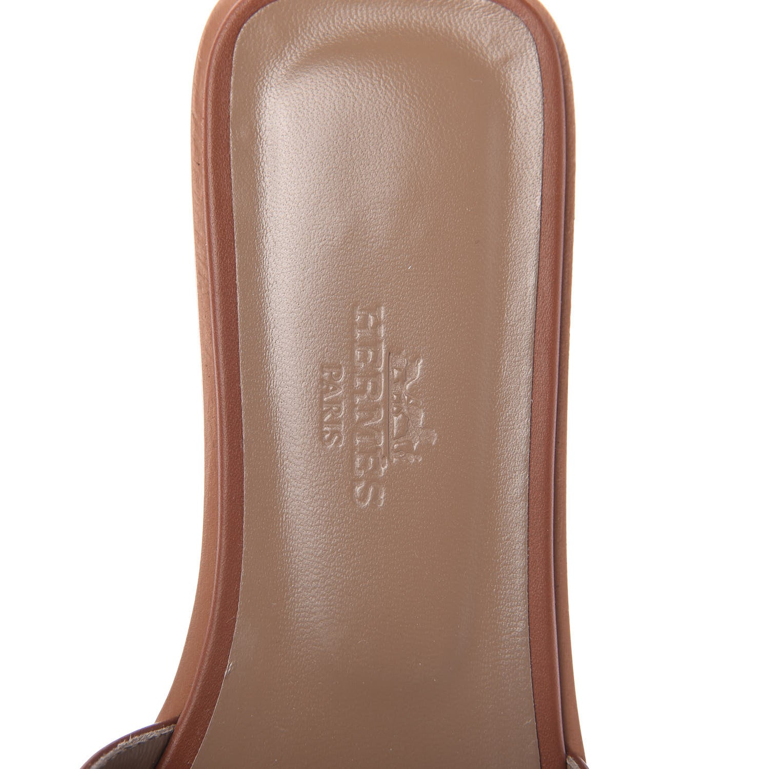 Hermes Box Calfskin Oran Sandals 36.5 Gold 7 of 10