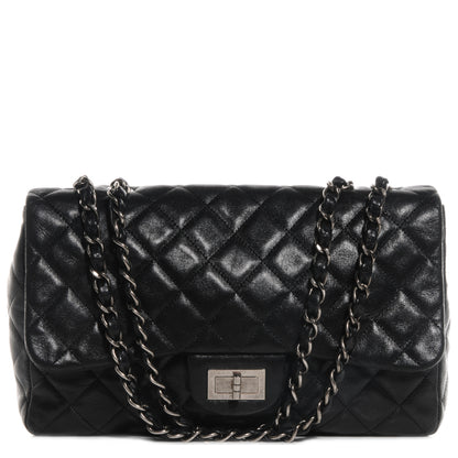 Chanel Washed Lambskin Quilted Jumbo Hybrid Reissue Flap Black 1 of 7