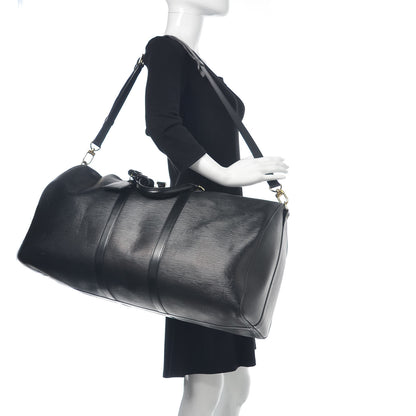 Louis Vuitton Epi Keepall Bandouliere 55 Black 2 of 19
