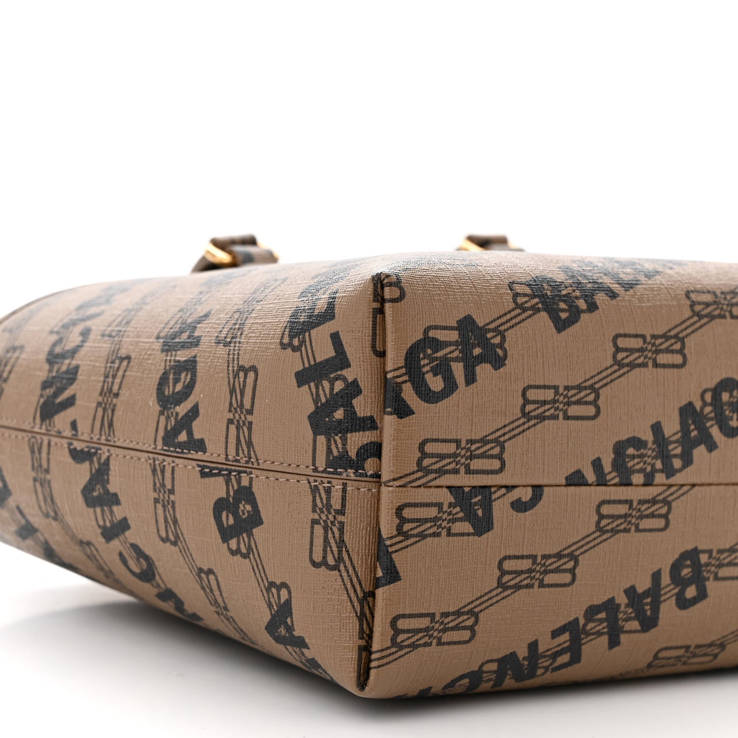 Balenciaga Coated Canvas BB Monogram Small Signature East West Shopper Bag Beige Brown 9 of 11