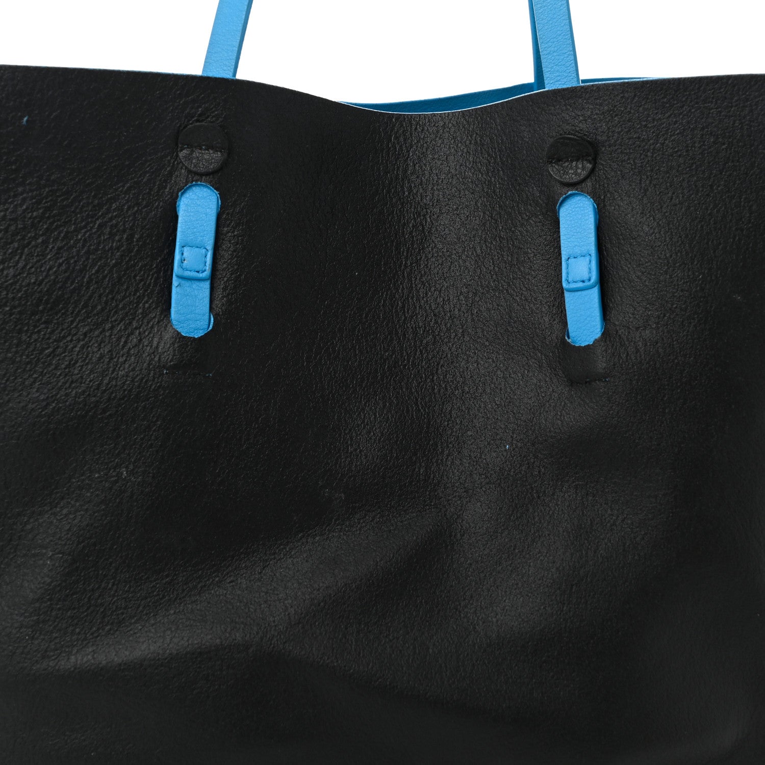 Balenciaga Veau Baltimore Double Sided Small Everyday Tote Bleu Turquoise Black 13 of 21