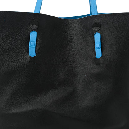 Balenciaga Veau Baltimore Double Sided Small Everyday Tote Bleu Turquoise Black 13 of 21