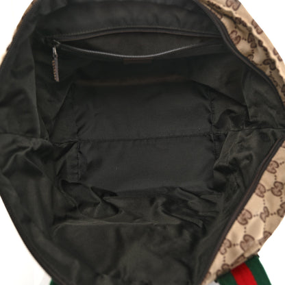 Gucci GG Monogram Medium Web Handle Bucket Tote Dark Brown 5 of 10