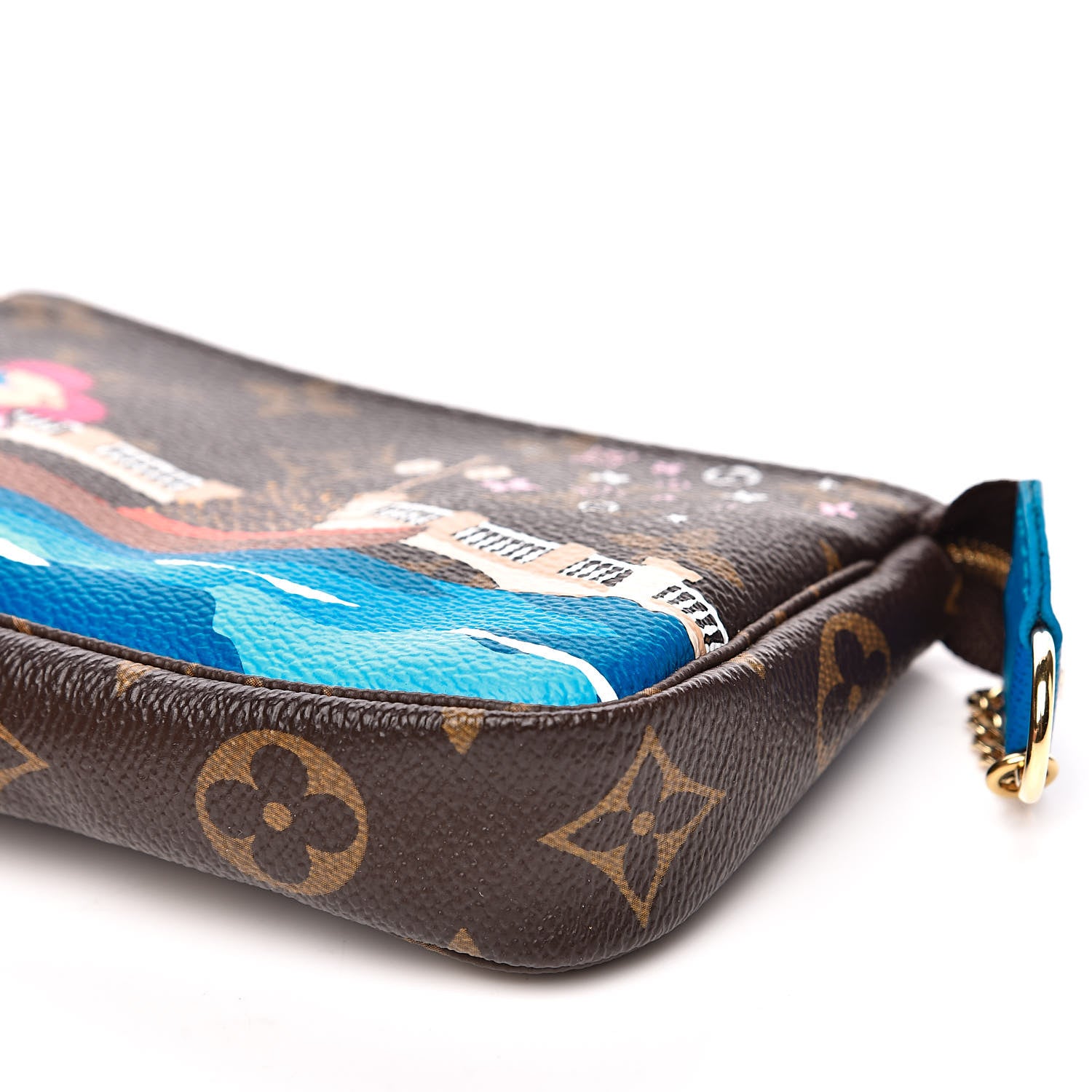 Louis Vuitton Monogram 2019 Christmas Animation Mini Venice Pochette Accessories Blue 9 of 10