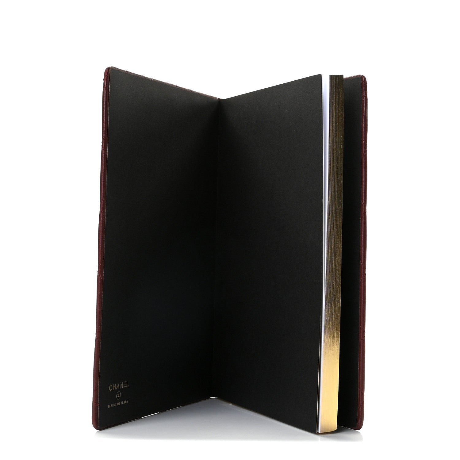 Chanel Lambskin Quilted Notebook Burgundy 10 of 12