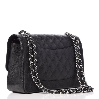 Chanel Caviar Quilted Jumbo Double Flap Black 3 of 10