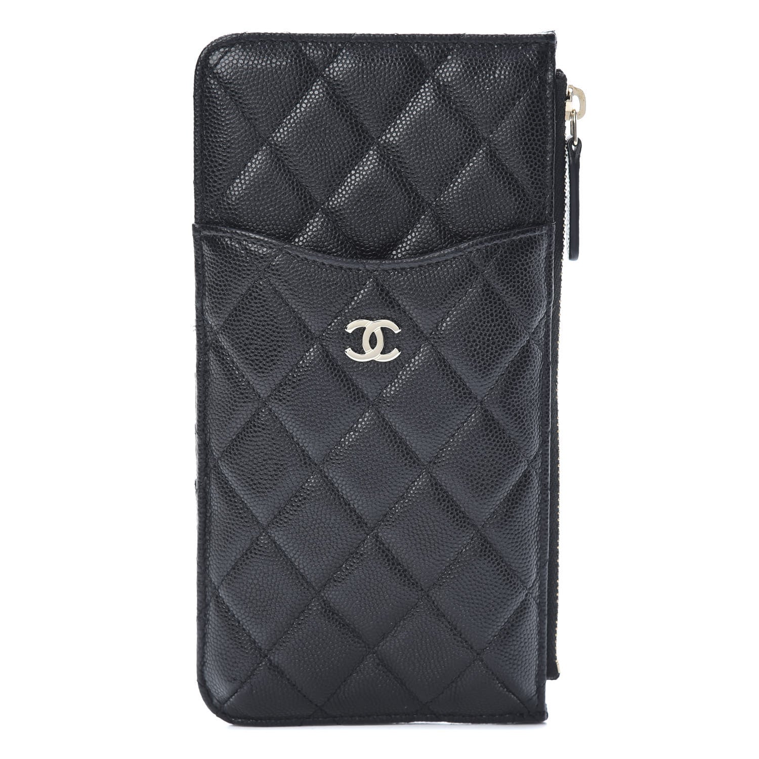 Chanel Caviar Quilted Classic Flat Wallet Pouch Black 1 of 8
