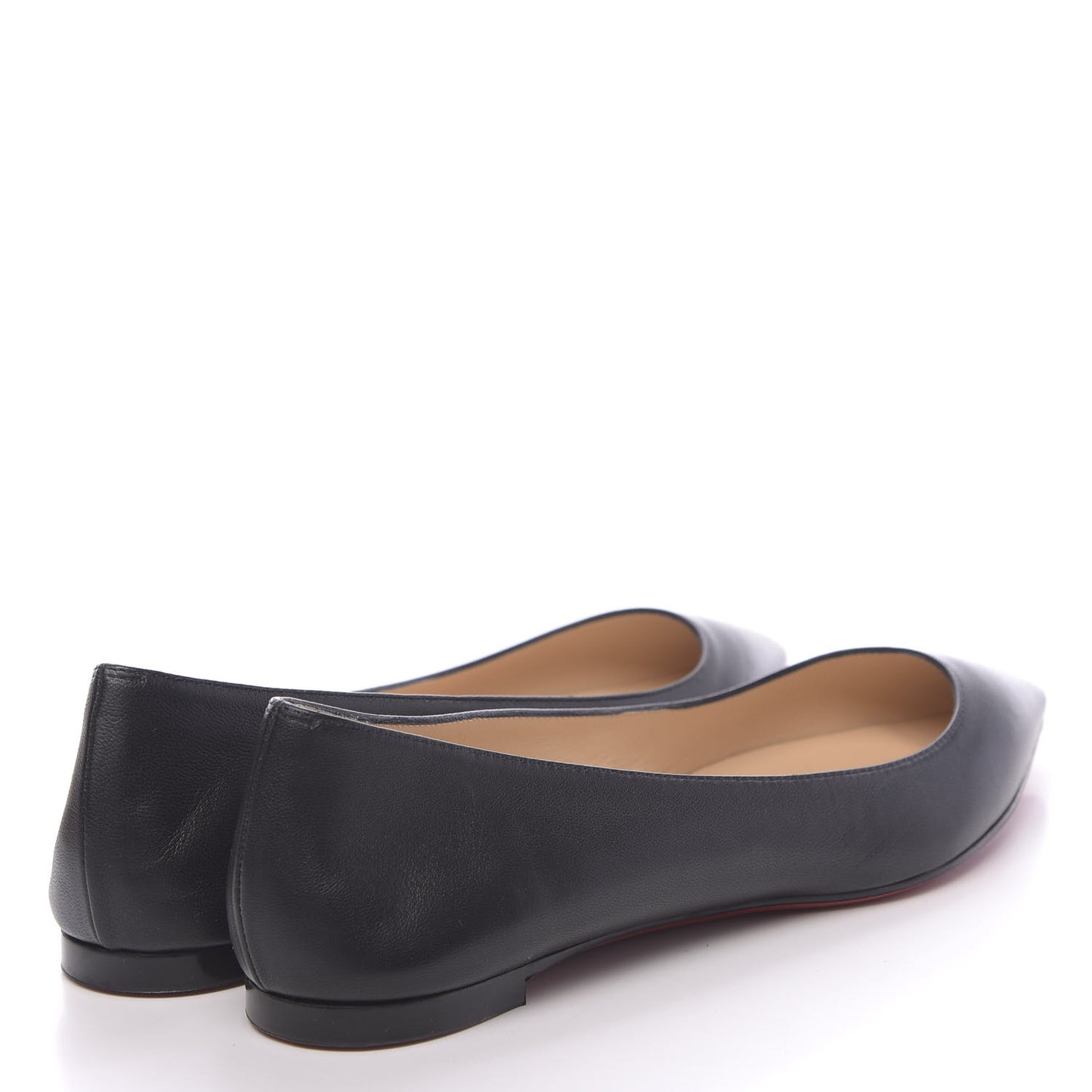 Shiny Nappa Ballalla Flats 37 Black