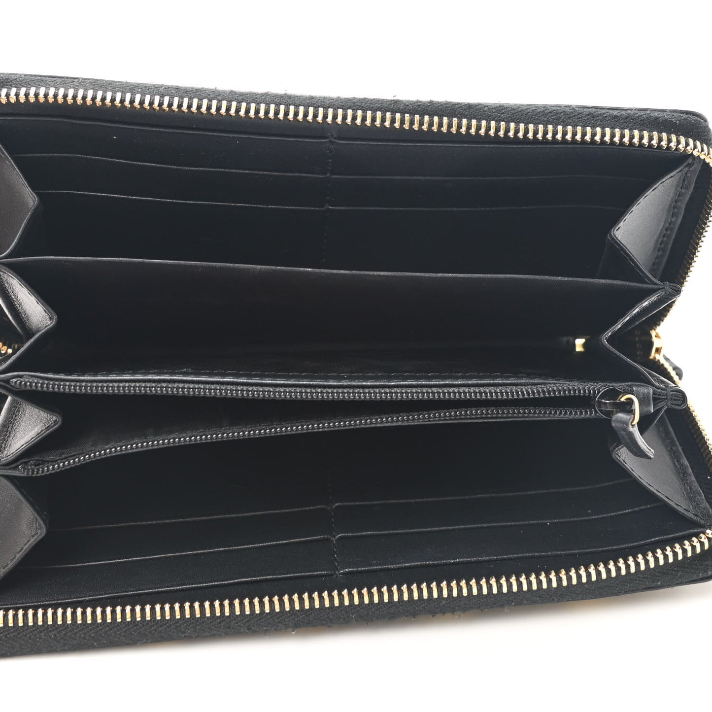 GG Supreme Monogram Bees Zip Around Wallet