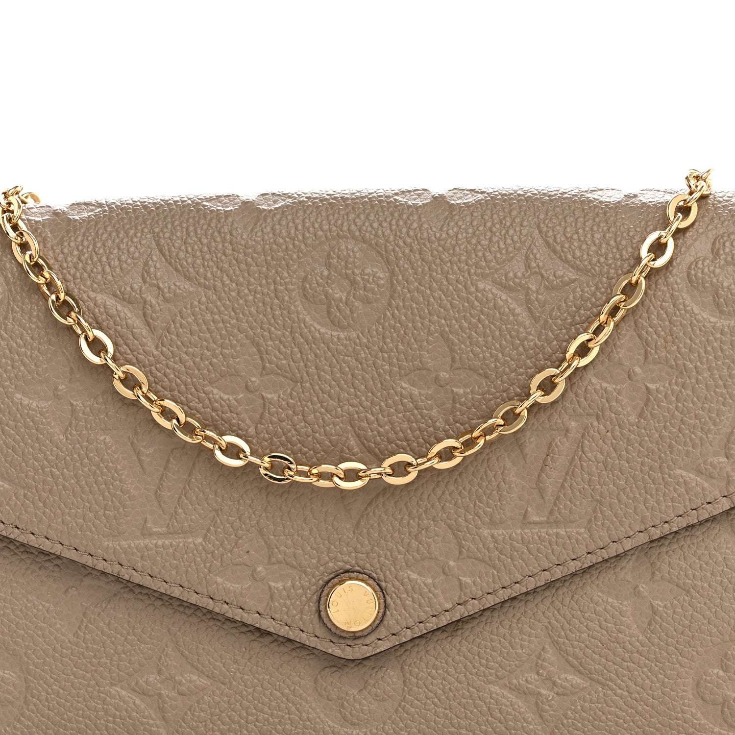 Louis Vuitton Empreinte Pochette Felicie Chain Wallet Tourterelle 8 of 13