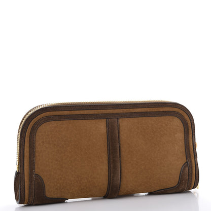 Burberry Prorsum Grainy Nubuck Alma Dog Clutch Brown 3 of 13