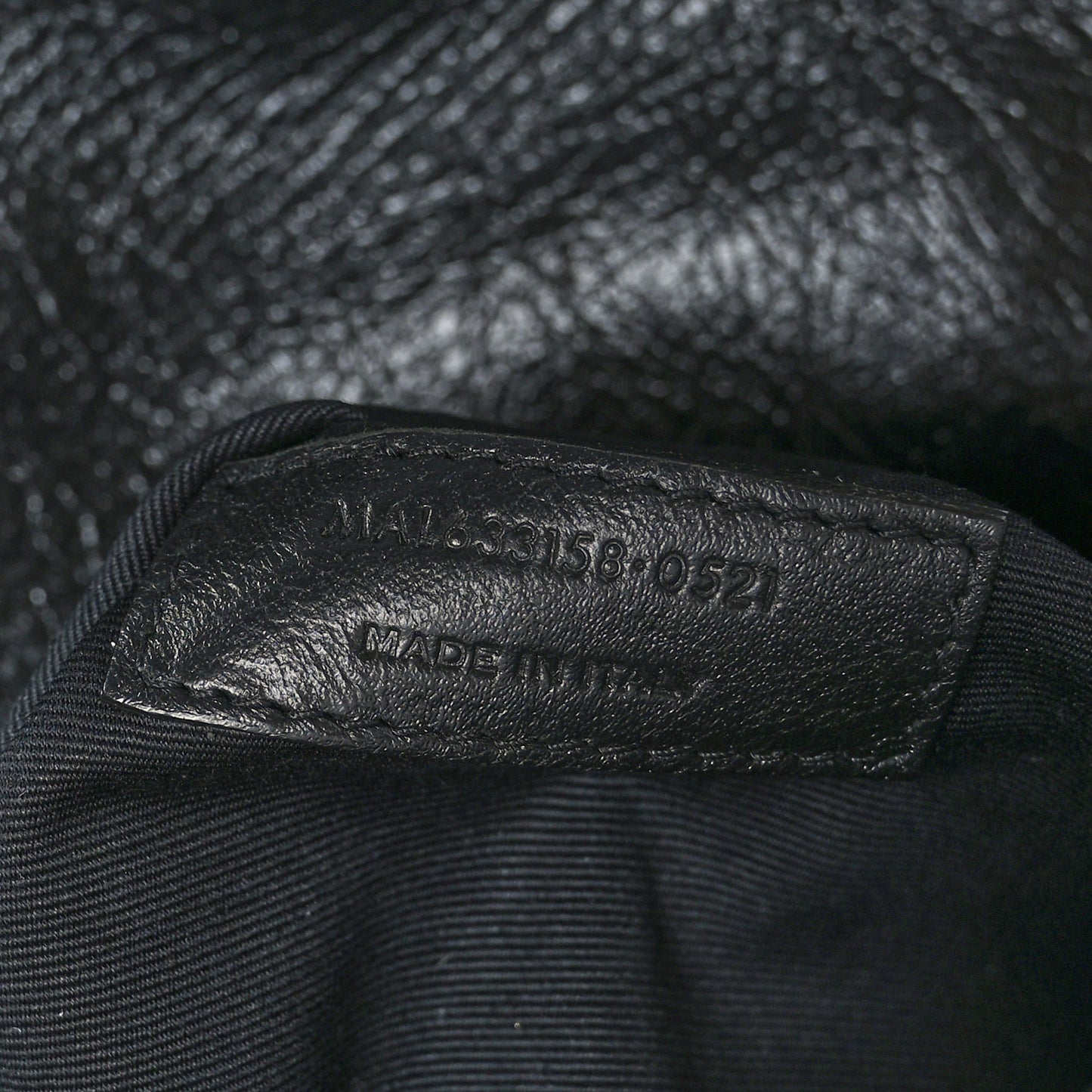 Crinkled Calfskin Matelasse Monogram Medium Niki Chain Satchel Black