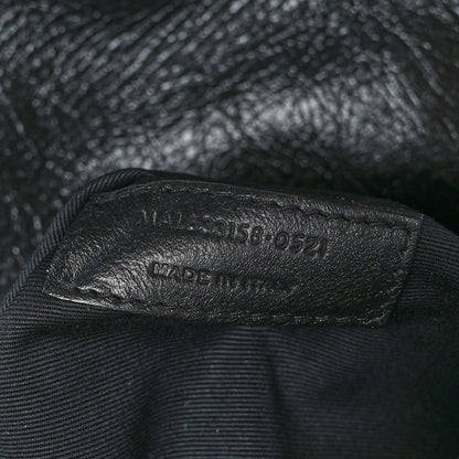Saint Laurent Crinkled Calfskin Matelasse Monogram Medium Niki Chain Satchel Black 6 of 9