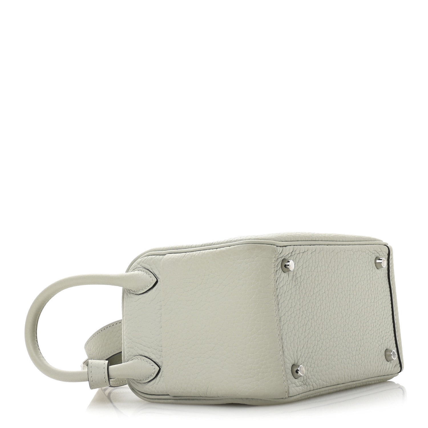 Hermes Taurillon Clemence Mini Lindy 20 Gris Neve 4 of 11