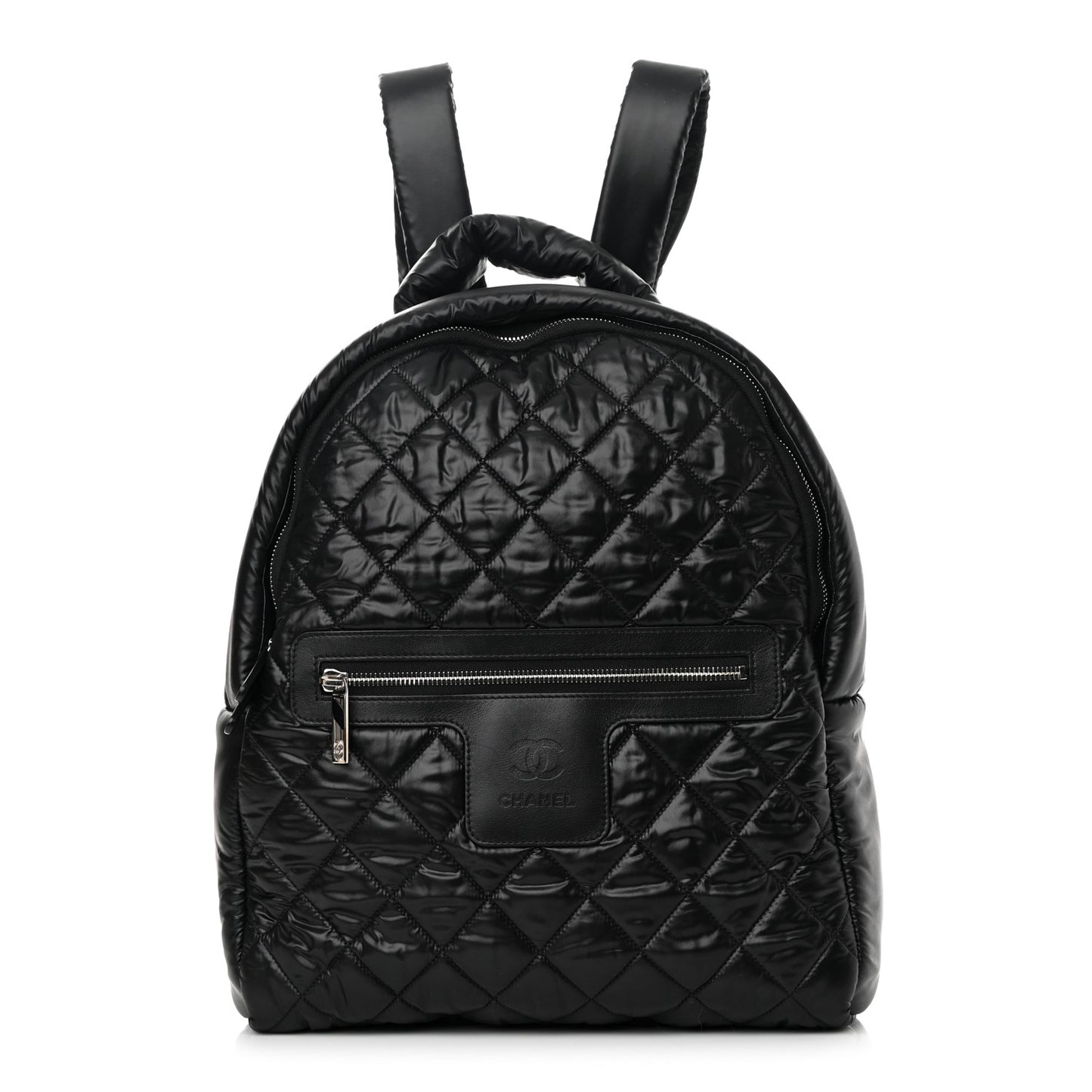 Nylon Quilted Coco Cocoon Backpack Black