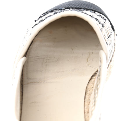 Chanel Mesh Grosgrain CC Espadrilles 37 Beige Black 8 of 9