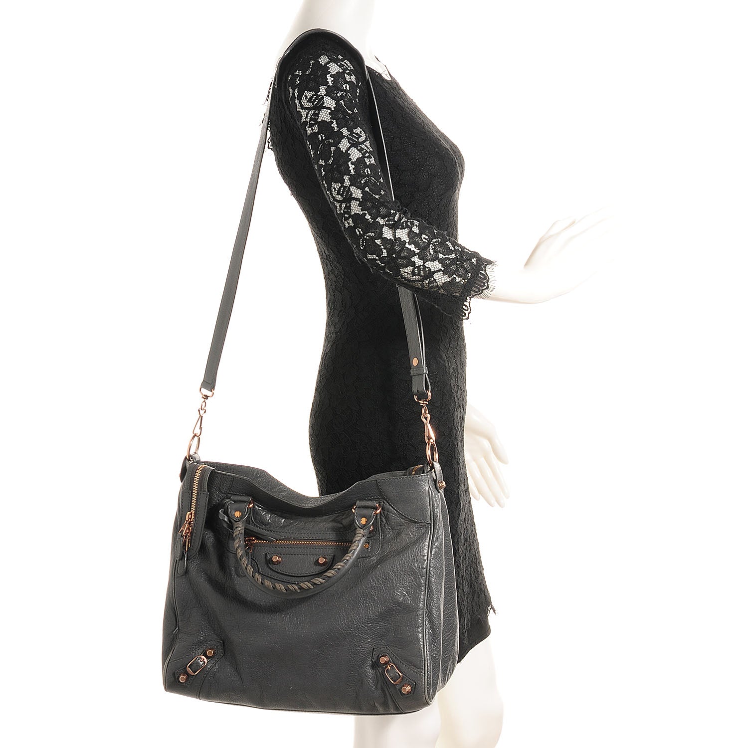 Balenciaga Agneau Giant 12 Rose Gold Hardware Velo Gris Tarmac 2 of 15