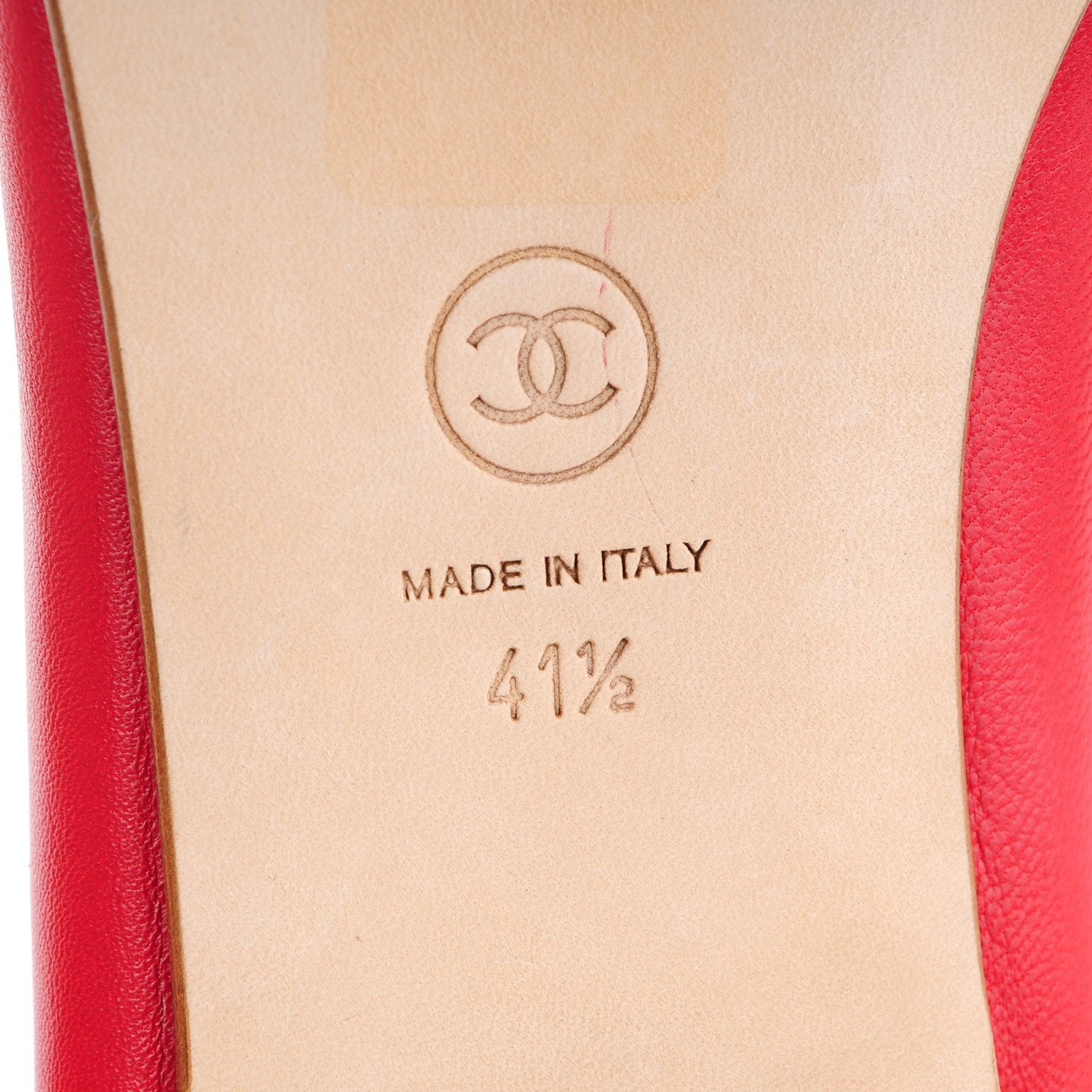 Chanel Lambskin Cap Toe Ballerina Flats 41.5 Dark Red 8 of 9