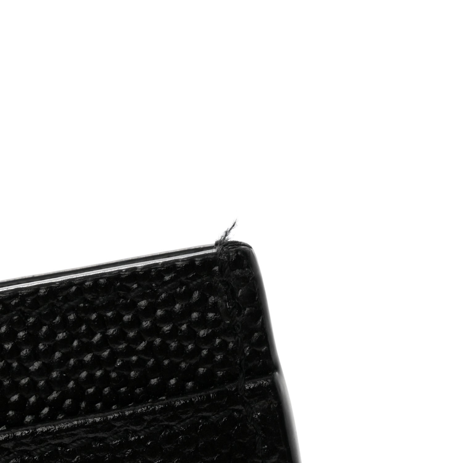 Saint Laurent Grain De Poudre Matelasse Chevron Monogram Credit Card Case Black 8 of 9