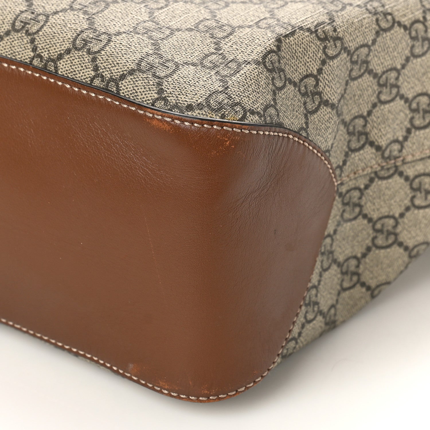 Gucci GG Supreme Monogram Large Linea A Hobo Light Brown 9 of 10