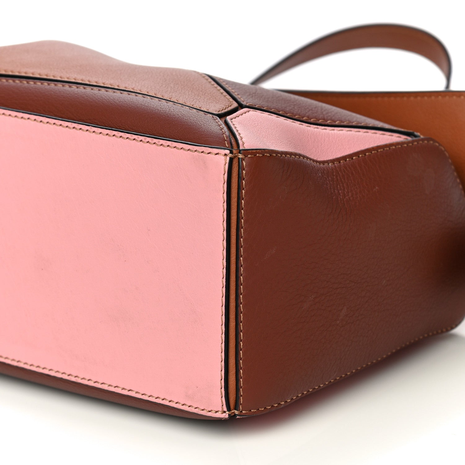 Loewe Calfskin Small Puzzle Bag Tan Medium Pink 10 of 25