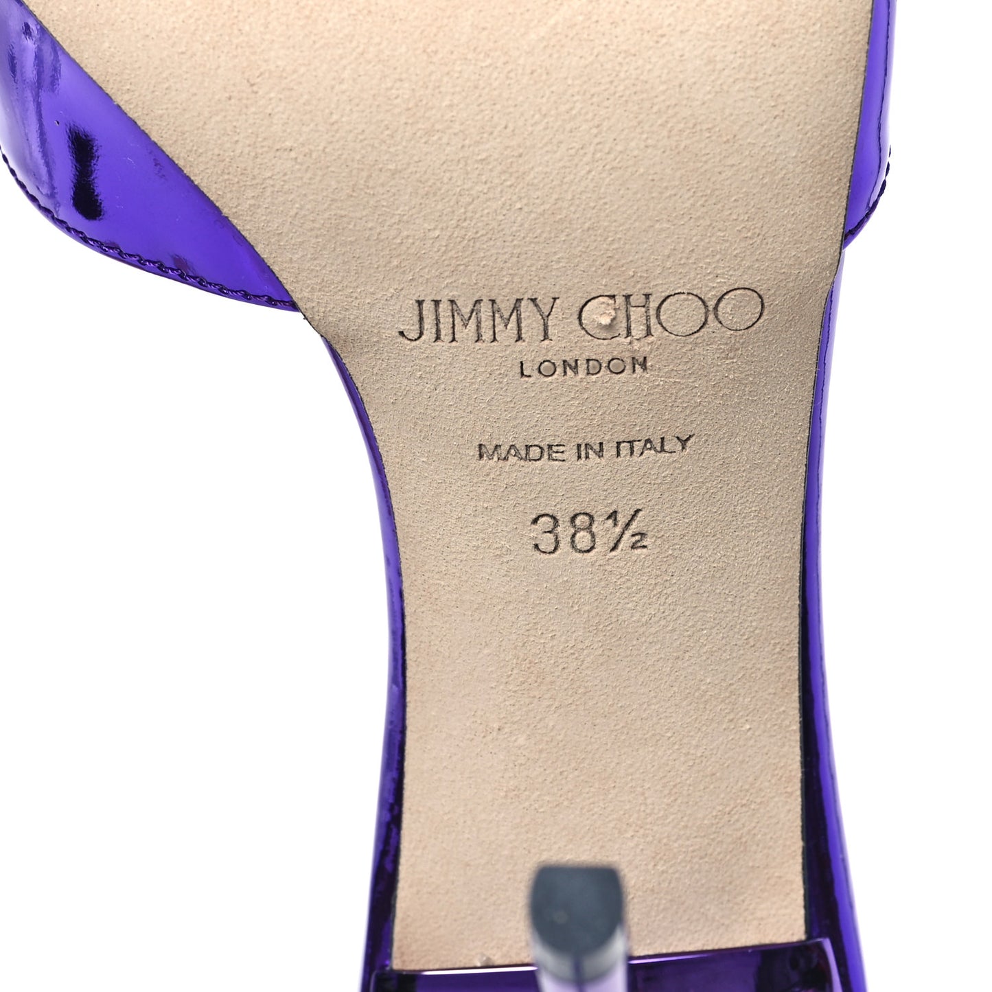 Liquid Metal Calfskin Crystal Saeda 100 Pumps 38.5 Cassis