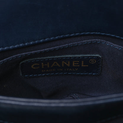 Chanel Lambskin Quilted CC Unchained Crossbody Navy 5 of 8