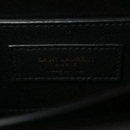 Saint Laurent Grain de Poudre Mini Classic Monogram Cassandra Top Handle Black 6 of 9
