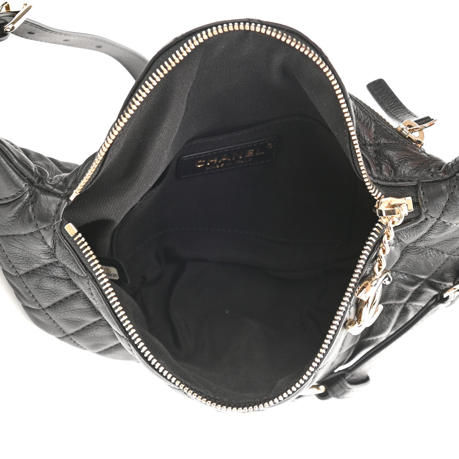 Chanel Calfskin Quilted Banane Waist Bag Fanny Pack Black 6 of 10