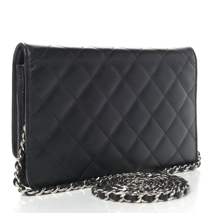 Chanel Calfskin Quilted Cambon Wallet On Chain WOC Black 2 of 5